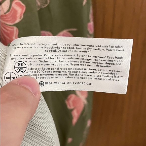 CARTERS NWT Girls Size 12 Olive Green Dress Pink Butterfly Print short sleeve - Picture 13 of 15